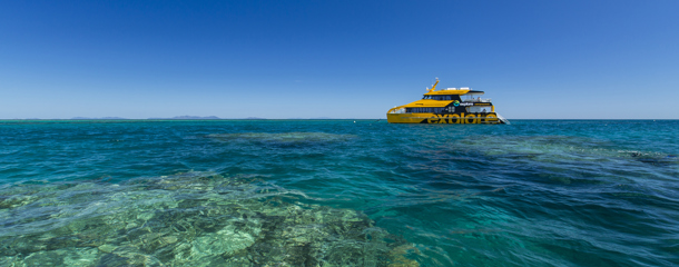 Island Explorer boat at the Great Barrier Reef