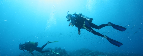 Divers at the Great Barrier Reef